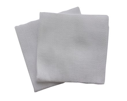 pair of gauzes on isolated white background