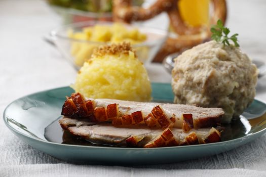 bavarian roasted pork with dumplings