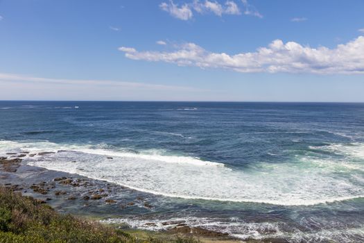 A view of the South Pacific Ocean from Norah Head on the central coast in regional New South Wales in Australia