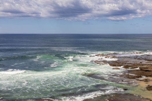 A view of the South Pacific Ocean from Norah Head on the central coast in regional New South Wales in Australia