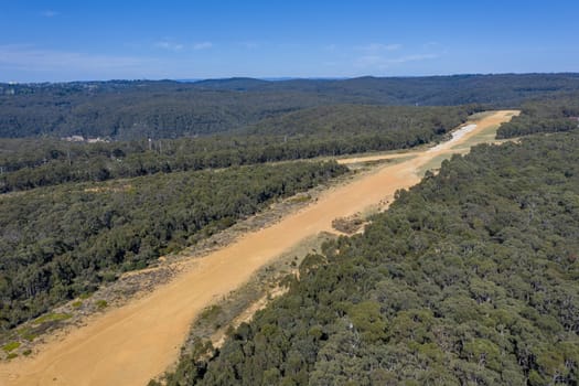 An old unused regional airfield in a large forest in regional Australia