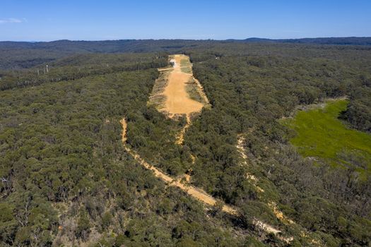 An old unused regional airfield in a large forest in regional Australia