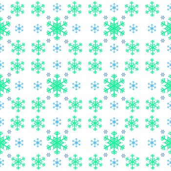 Seamless pattern of snowflake on white background. Plants seamless pattern concept.