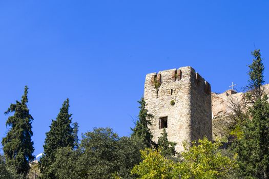 Narikhala tower and wall in Tbilisi, Georgia