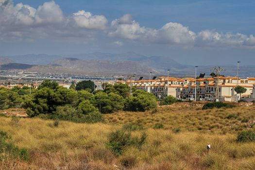 Alicante, Spain- July 28, 2020:Gran Alacant Urbanization in the coast of Alicante in summer