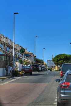 Alicante, Spain- July 28, 2020:Gran Alacant Urbanization in the coast of Alicante in summer