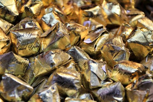 Jijona, Alicante, Spain- December 9, 2018: Nougat and other sweet Christmas crafts of the Jijona Fair