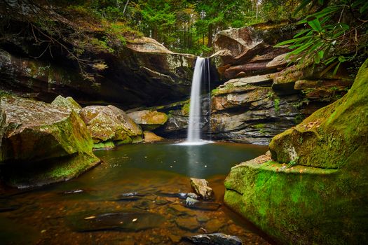 Beautiful Flat Lick Falls near Gray Hawk, Kentucky.