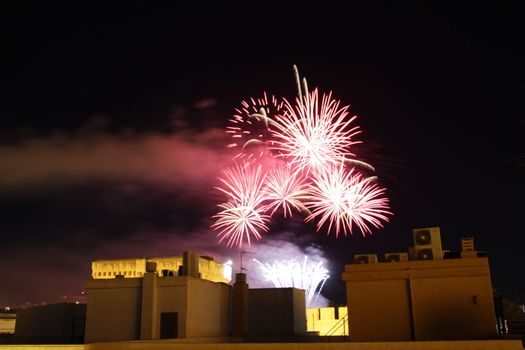 Fireworks in Elche, Spain, for the festivities in August