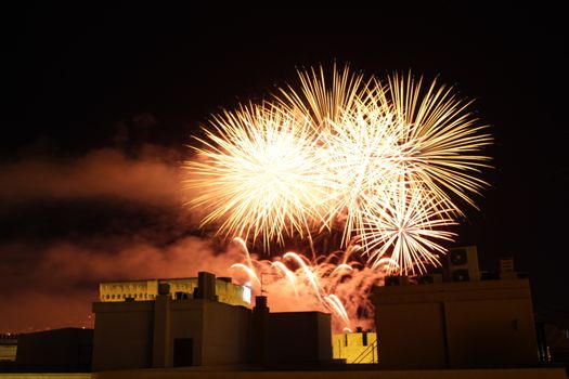 Fireworks in Elche, Spain, for the festivities in August