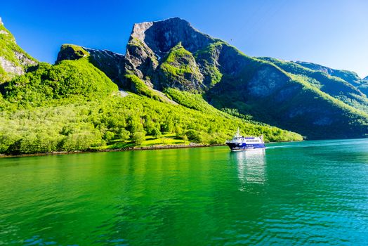 Ship at Sognefjord at Norway