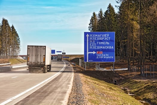 Road signs for motorways