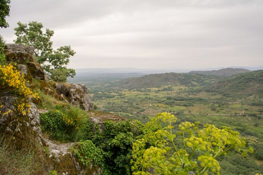 Nautre and landscape in San Martin de Trevejo area, Sierra de Gata, in the province of Cáceres, Extremadura, Spain. Travel and tourism.