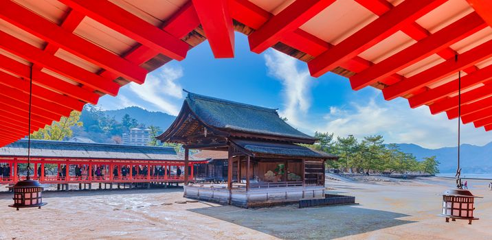 Miyajima castle of hiroshima the oldest floating castle of japan