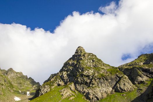 Mountains landscape and view in Svaneti, Georgia, summer holidays and trekking