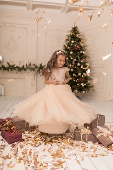 The little princess is enjoying the time of the Christmas holidays.