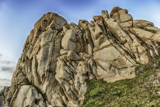View over the scenic granite rocks in Santa Teresa Gallura, northern Sardinia, Italy