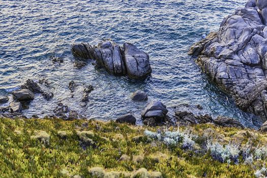 View over the scenic granite rocks adorning one of the most beautiful seaside spot in Santa Teresa Gallura, northern Sardinia, Italy