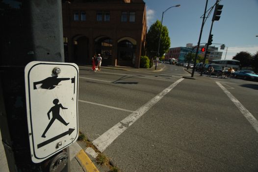 crossing the junction in the evening