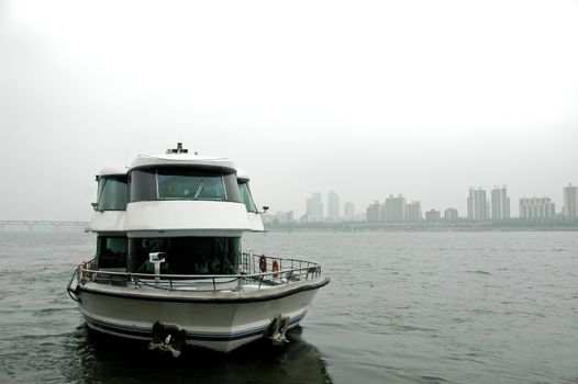 sailing in luxery yacht in Seoul Korea