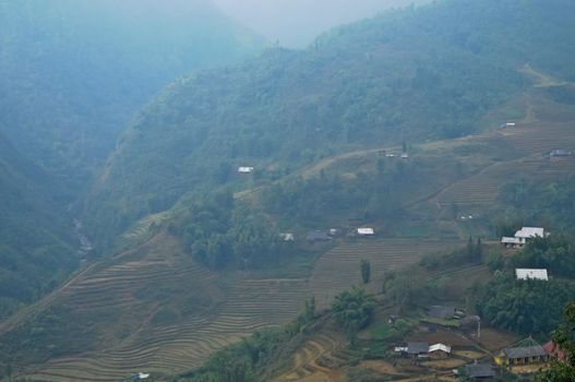 Natural high mountain in Northern Vietnam in Saba