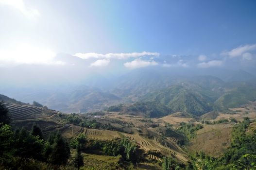 Natural high mountain in Northern Vietnam in Saba city