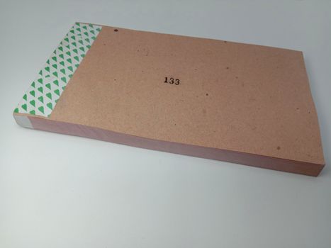 Bangladeshi Receipt Book Closeup on White Background