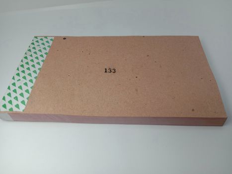 Bangladeshi Receipt Book Closeup on White Background
