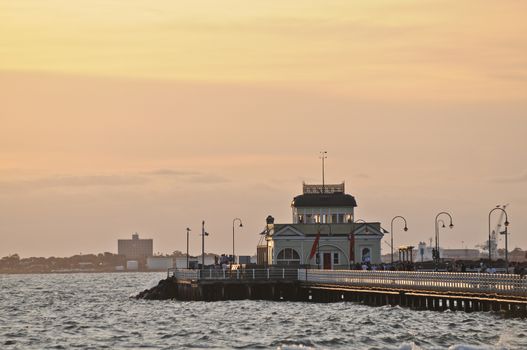 St Kilda Pier peaceful evening in Melbourne Victoria Australia