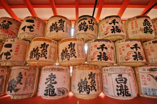 Lucky lantern in New Year eve in Japan