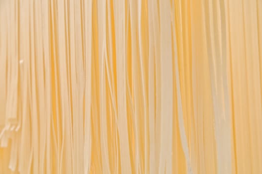 Italian flat yellow pasta fettucini noodle