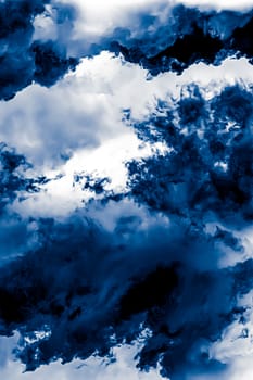 Minimalistic blue cloudy background as abstract backdrop, minimal design and artistic splashes