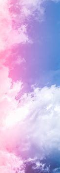 Fantasy blue sky and clouds, spiritual and nature backgrounds