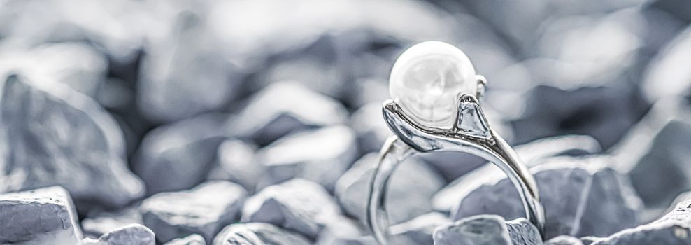 Pearl ring closeup, jewelry and accessory brands