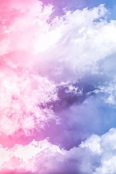 Fantasy blue sky and clouds, spiritual and nature backgrounds