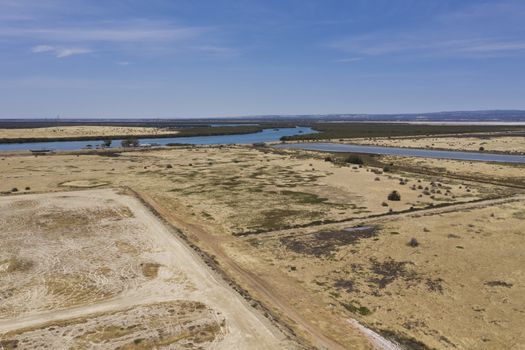 Aerial view of an industrial zone in Port Adelaide in South Australia