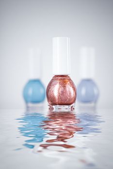 Nail polish bottles for manicure and pedicure, beauty and cosmetic products