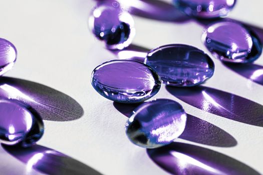 Purple capsules for healthy diet nutrition, pharma brand store, probiotic drug pills as healthcare or supplement products for pharmaceutical industry ads