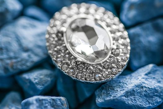 Luxury diamond earrings closeup, jewelry and fashion brands