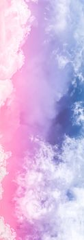 Fantasy blue sky and clouds, spiritual and nature backgrounds