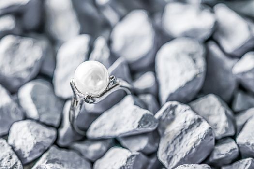 Pearl ring closeup, jewelry and accessory brands