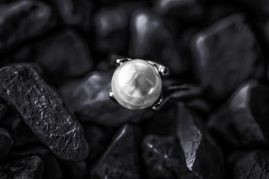 Pearl ring closeup, jewelry and accessory brands