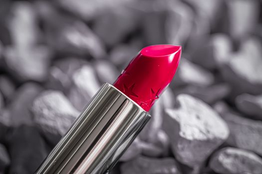 Red lipstick closeup, luxury make-up and beauty cosmetics