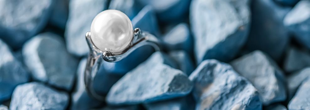 Pearl ring closeup, jewelry and accessory brands