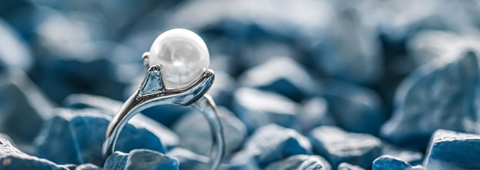 Pearl ring closeup, jewelry and accessory brands