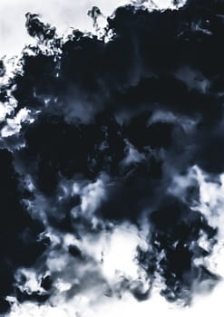 Minimalistic black cloudy background as abstract backdrop, minimal design and artistic splashes