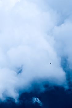 Dreamy blue sky and clouds, spiritual and nature backgrounds