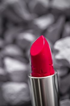 Red lipstick closeup, luxury make-up and beauty cosmetics