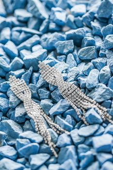 Luxury diamond earrings closeup, jewelry and fashion brands