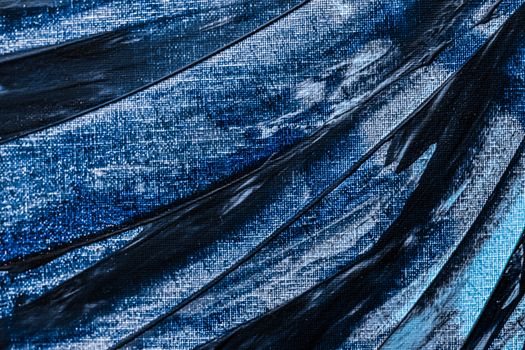 Blue abstract background, painting and arts